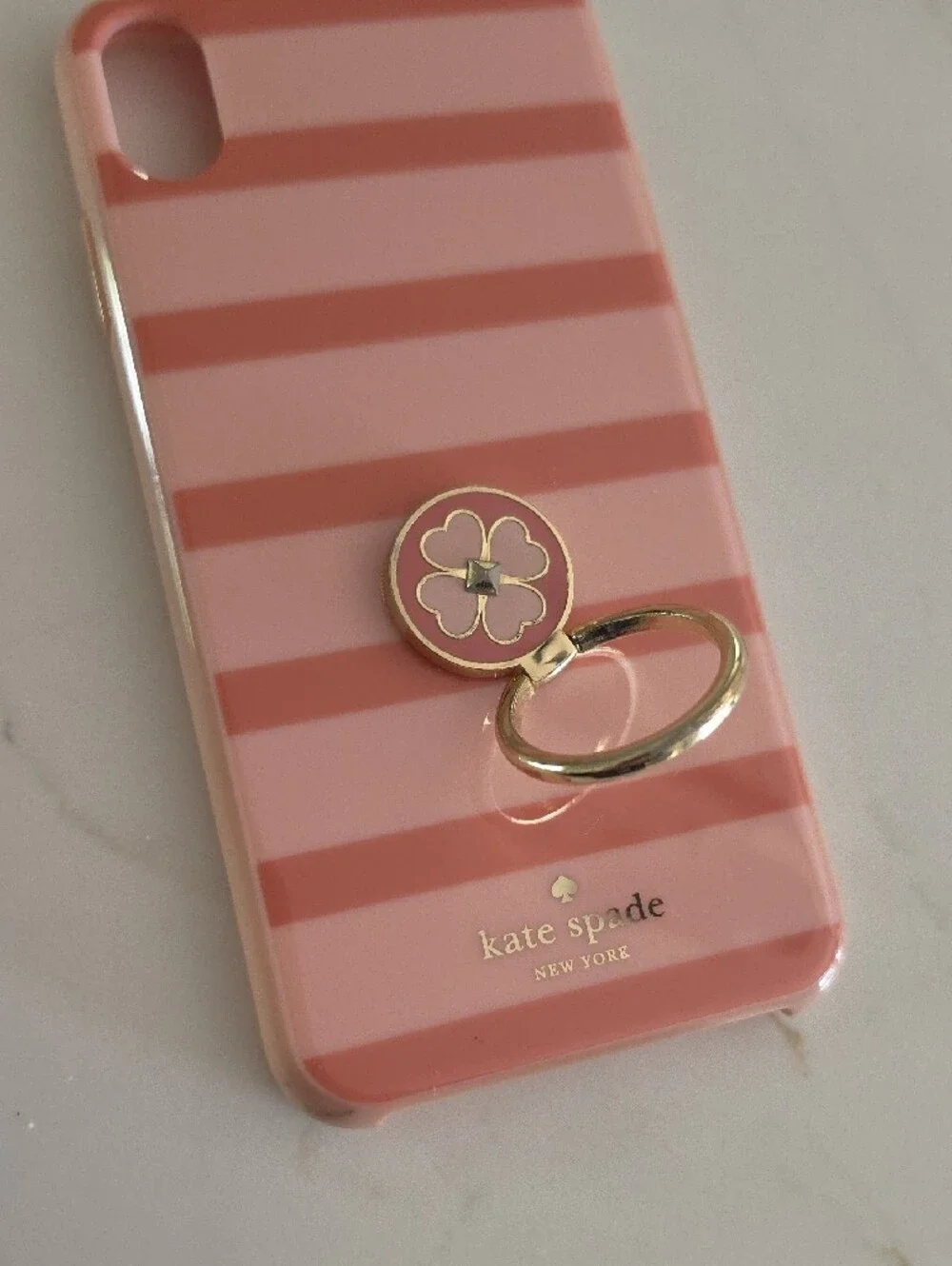 Kate Spade New York Stripe Case with Integrated Ring Stand for iPhone X / XS